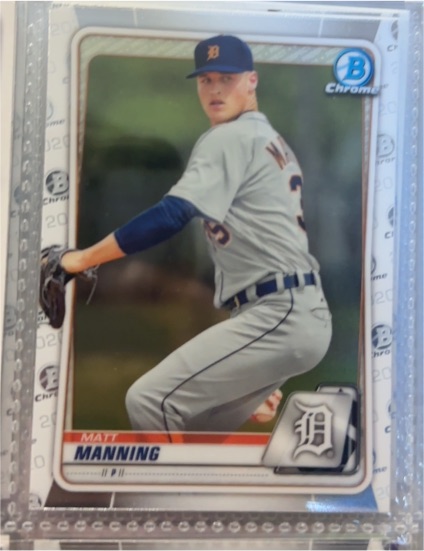 2020 Bowman Chrome Prospects #BCP-99 Matt Manning — front