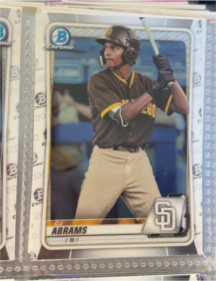 2020 Bowman Chrome Prospects #BCP-62 CJ Abrams — front