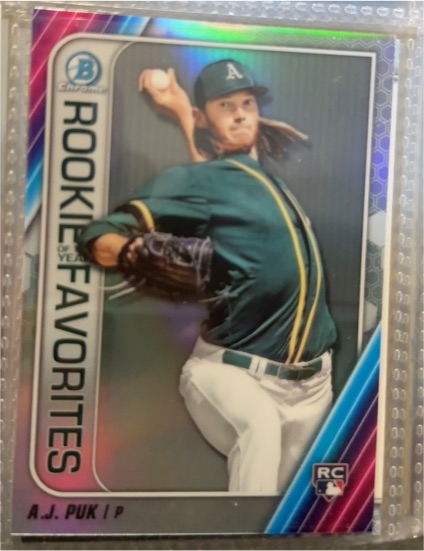 2020 Bowman Chrome #ROYF-AP A.J. Puk Rookie of the Year Favorites — front