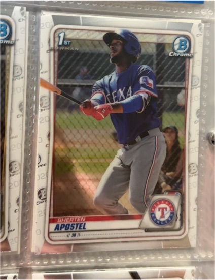 2020 Bowman Chrome #BCP-46 Sherten Apostel — front