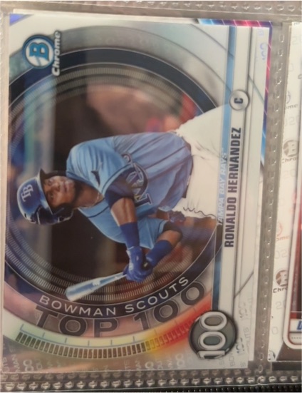 2020 Bowman Chrome Scouts Top 100 #BTP-100 Ronaldo Hernandez — front