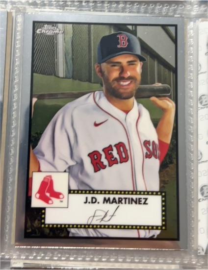 2021 Topps Chrome Platinum Anniversary #182 J.D. Martinez Boston Red Sox — front