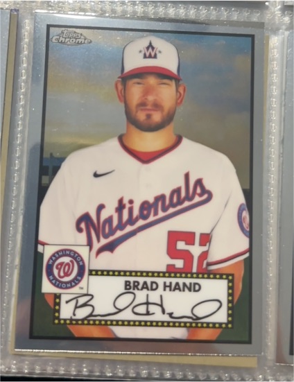 2021 Topps Chrome Platinum Anniversary #348 Brad Hand Washington Nationals — front