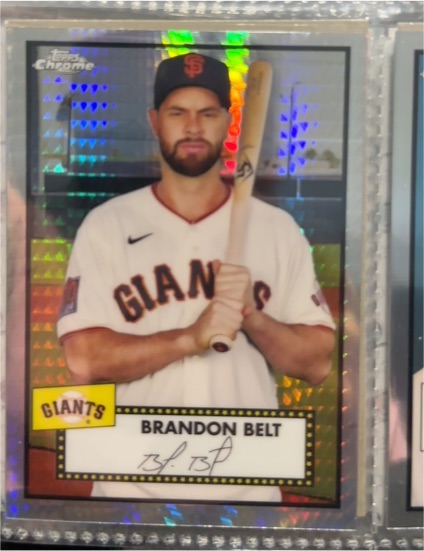 2021 Topps Chrome Platinum Anniversary #417 Brandon Belt — front