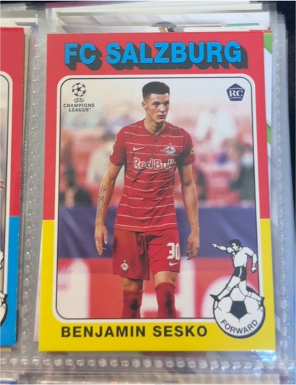 2021-22 Topps UEFA Champions League #75-20 Benjamin Sesko — front