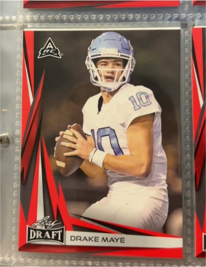 2023 Leaf Draft V2 #B2-4 Drake Maye — front