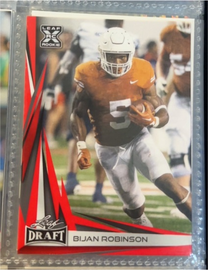 2023 Leaf Draft V2 #B2-6 Bijan Robinson — front