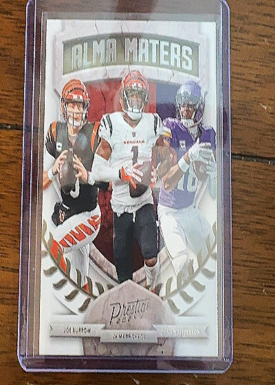 2024 Panini Prestige #23 Burrow / Chase / Jefferson Alma Maters — front