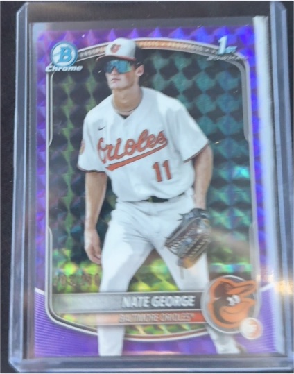 2025 Bowman Chrome #BCP-184 Nate George — front