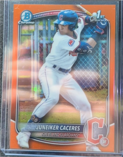 2025 Bowman Chrome Prospects #BCP-231 Juneiker Caceres — front