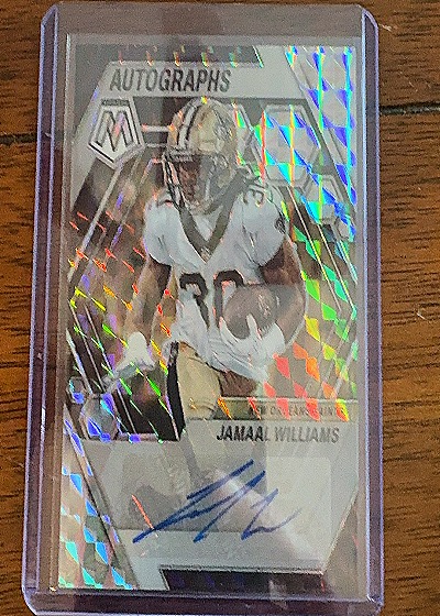 2021 Panini Mosaic Autographs Jamaal Williams — front