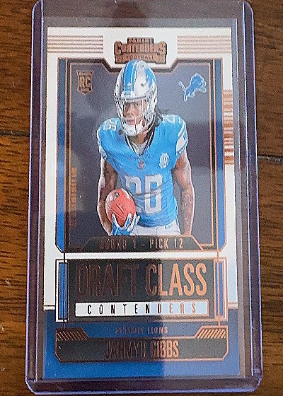2023 Panini Contenders #9 Jahmyr Gibbs Draft Class Contenders — front