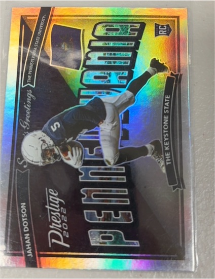 2022 Panini Prestige #SG-12 Jahan Dotson Seasons Greetings — front