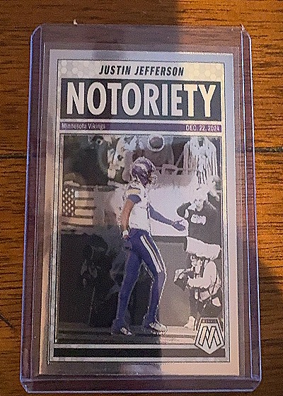 2025 Panini Mosaic #6 Justin Jefferson Notoriety — front