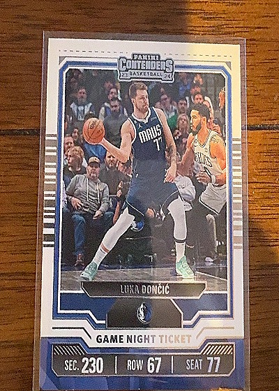 2023-24 Panini Contenders #21 Luka Dončić Game Night Ticket — front