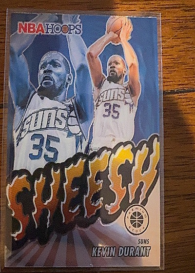 2023-24 Panini NBA Hoops Premium Stock #1 Kevin Durant Sheesh Silver Prizm — front