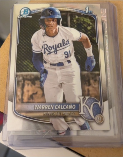2025 Bowman Chrome #BCP-185 Warren Calcano — front