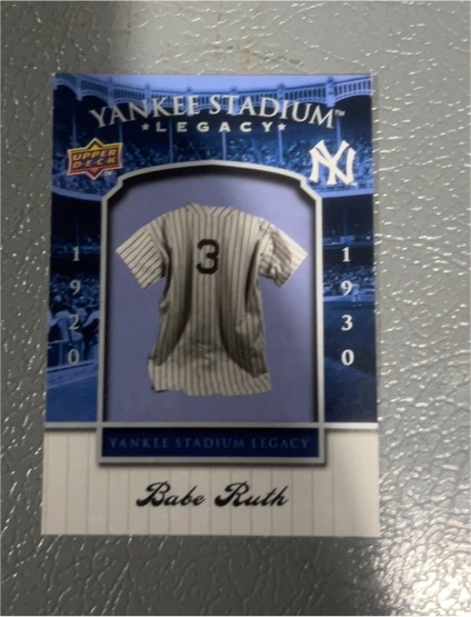 2008 Upper Deck Yankee Stadium Legacy #1 Babe Ruth — front