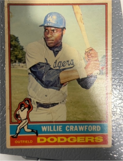 1976 Topps #76 Willie Crawford Dodgers — front