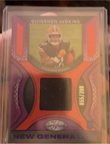 2025 Panini Certified New Generation Patch #NGJ-QJS Quinshon Judkins — front
