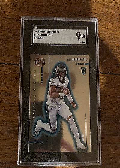 2020 Panini Chronicles #D-19 Jalen Hurts Dynagon Rookies — front