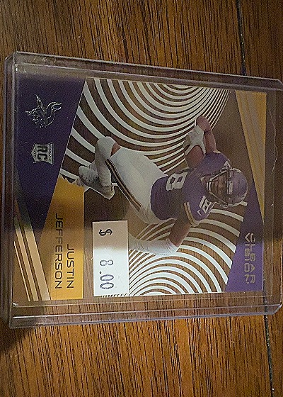 2020 Panini Chronicles Clear Vision Rookies #CV-11 Justin Jefferson — front