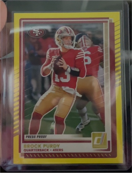 2025 Panini Donruss #46 Brock Purdy Press Proof — front