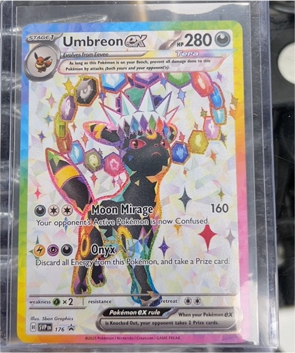 2025 Pokémon Prismatic Evolutions #176 Umbreon ex — front