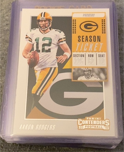2018 Panini Contenders Season Ticket #63 Aaron Rodgers — front