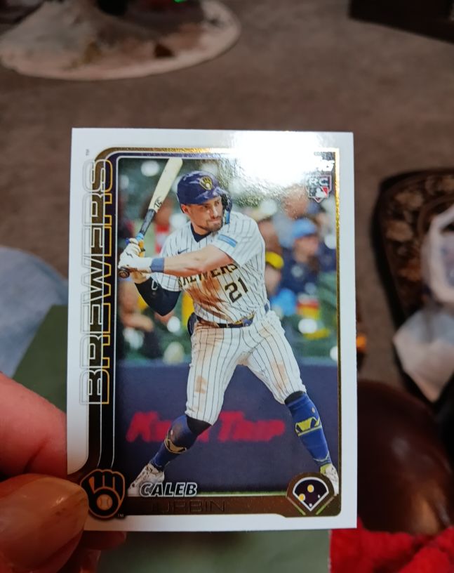 2025 Topps Update #US170 Caleb Durbin Rookie Card Milwaukee Brewers — front