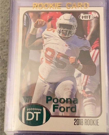 2018 Sage Hit Premier Draft #DT Poona Ford — front