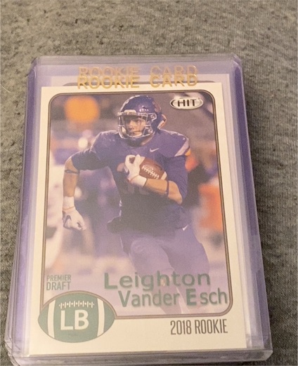 2018 Sage Hit Premier Draft #15 Leighton Vander Esch — front