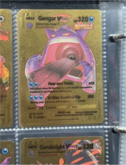 2021 Pokémon SWSH08: Fusion Strike #157 Gengar VMAX — front