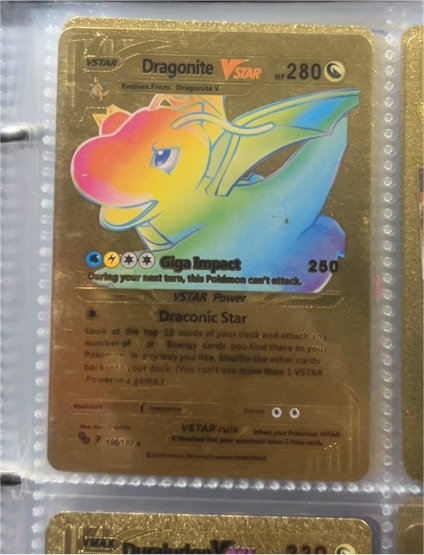 2022 Pokémon GO #081 Dragonite VSTAR Secret Rare — front