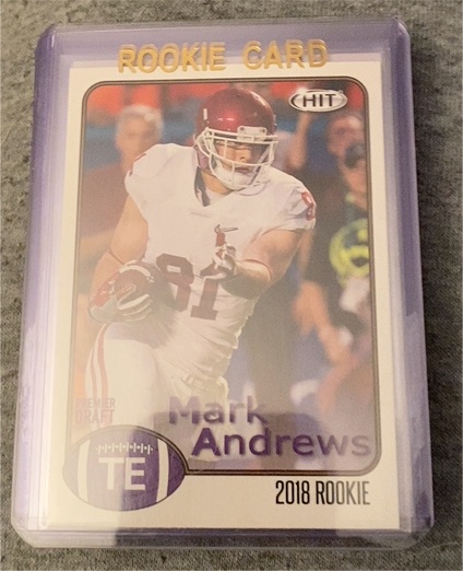 2018 Sage Hit Premier Draft #30 Mark Andrews Rookie — front
