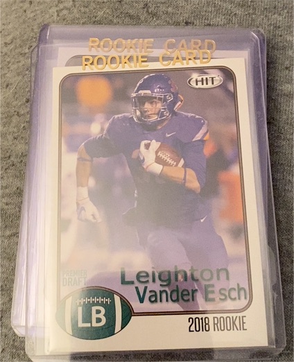 2018 Sage Hit Premier Draft #15 Leighton Vander Esch — front