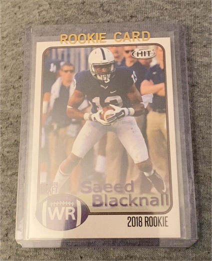 2018 SAGE Hit #WR Saeed Blacknall — front