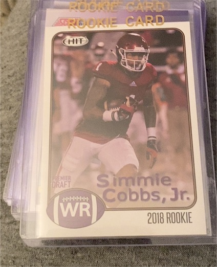 2018 Sage Hit #75 Simmie Cobbs Jr. — front