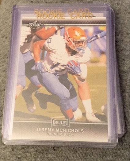 2020 Leaf Draft Jeremy McNichols Rookie Card — front