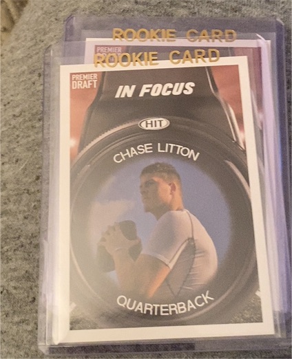 2018 Sage Hit In Focus #113 Chase Litton Rookie Card — front