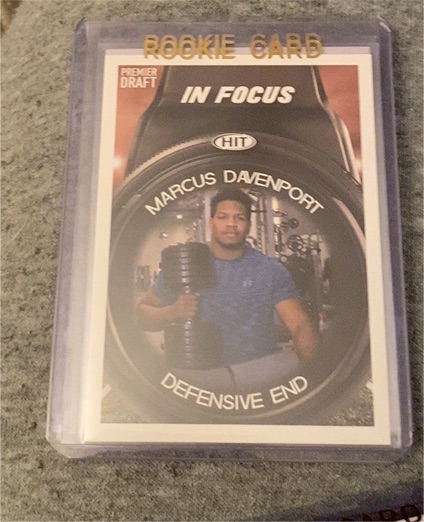 2018 Sage Hit In Focus #110 Marcus Davenport — front