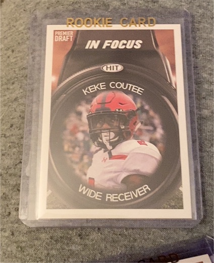 2018 Sage Hit Premier Draft #114 Keke Coutee Rookie Card — front