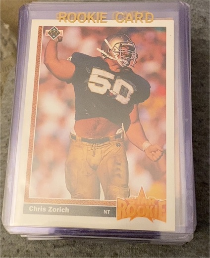 1991 Upper Deck #10 Chris Zorich — front