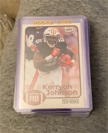 2018 Sage Hit Premier Draft #105 Kerryon Johnson — front