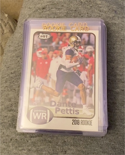 2018 Sage Hit #74 Dante Pettis — front