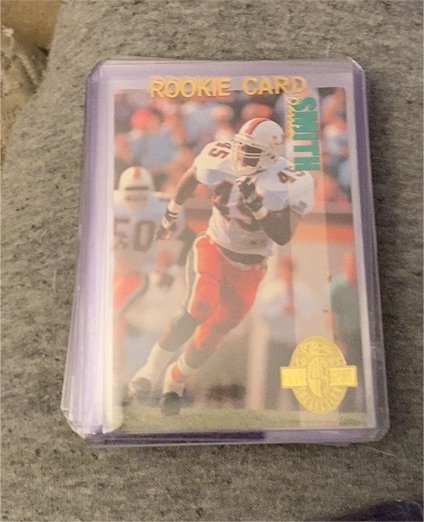 1991 Stadium Club Football #Smith Rookie Card Miami Hurricanes — front