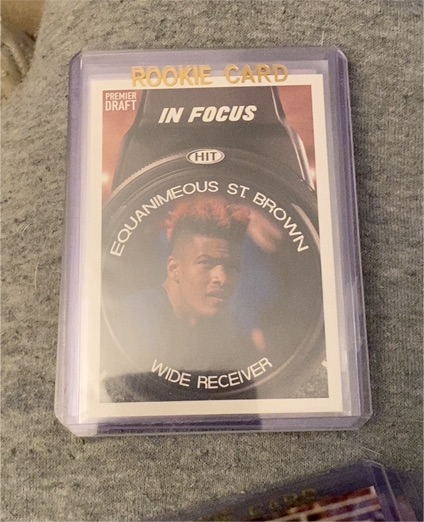 2018 Sage Hit Premier Draft In Focus Equanimeous St. Brown Rookie Card — front