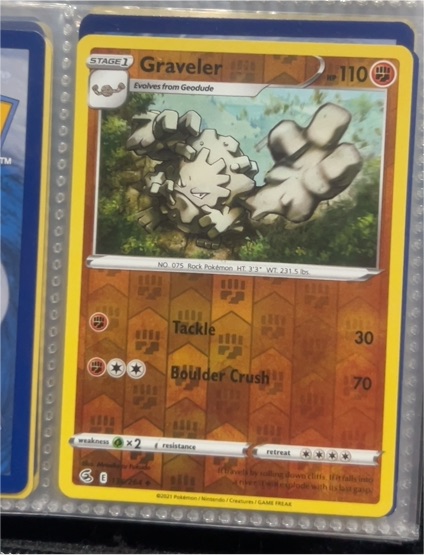 2021 Pokémon SWSH08: Fusion Strike #136 Graveler — front