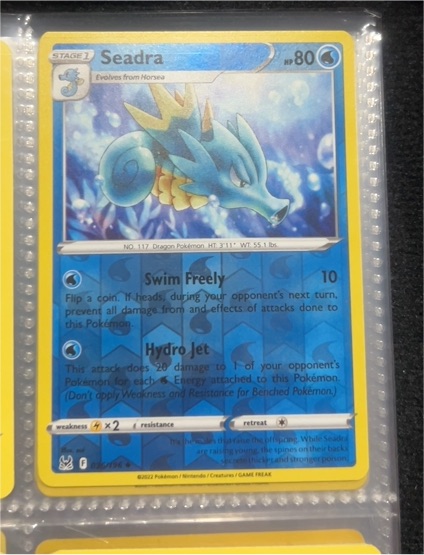 2022 Pokemon Lost Origin #036 Seadra — front