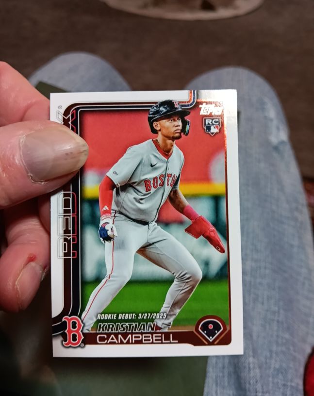 2025 Topps Update #US129 Kristian Campbell Rookie Debut Boston Red Sox — front